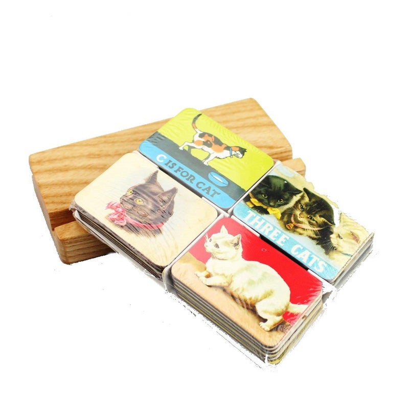 Cohpoh Cat Fridge Magnets Refrigerator Magnet Magnetic Souvenirs Mini Small Vintage Retro for Stainless Steel Board Kitchen car Office Set of 24 - Image 4